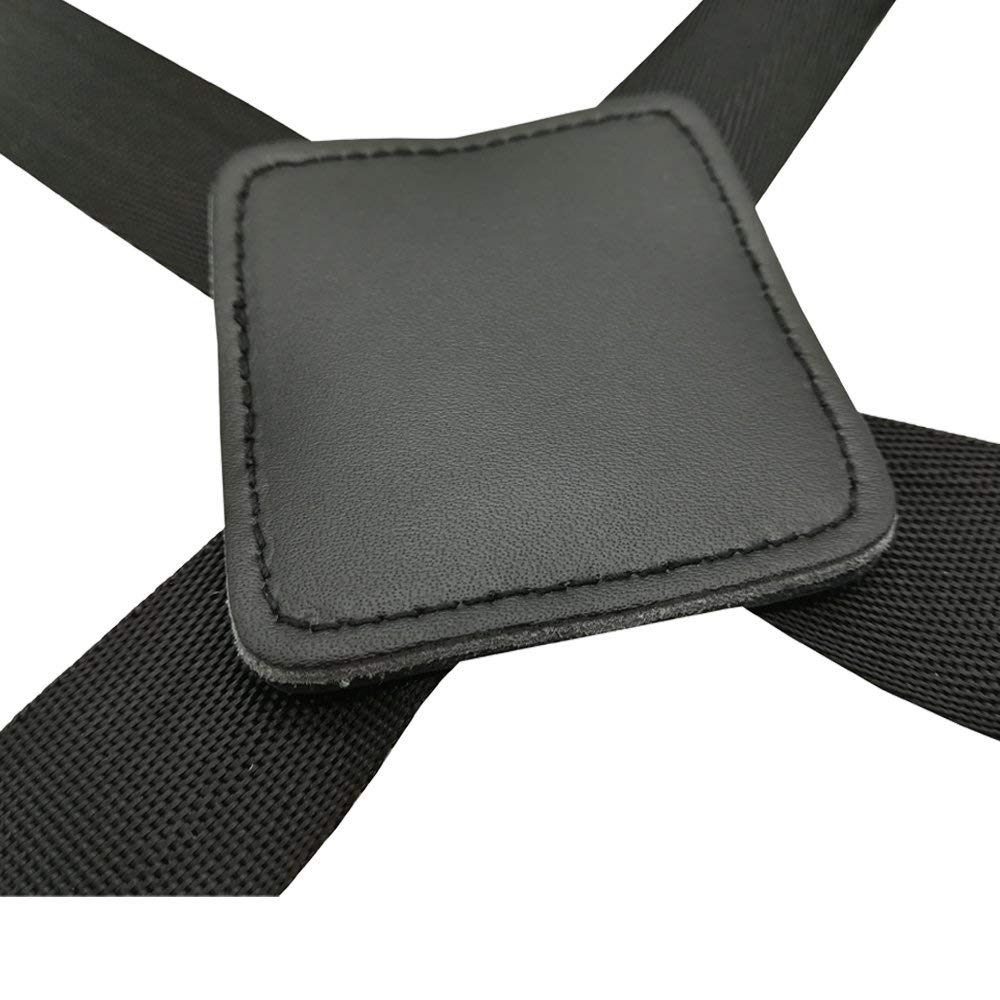 Saxofoon Schouderriem PU Gewatteerde Rug Harnas voor Alto Tenor Sopraan Bariton Sax Zwart