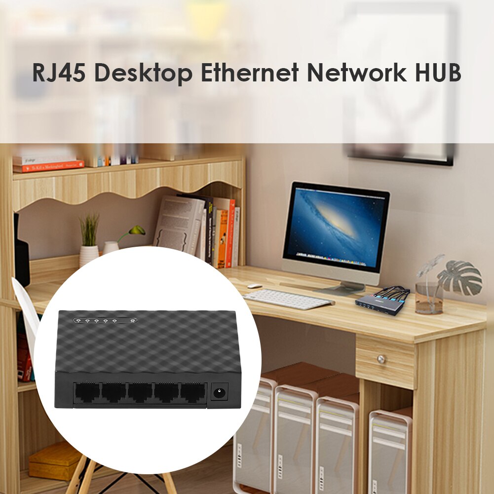 5 Port Gigabit Switch 10/100/1000Mbps RJ45 Desktop Ethernet Network Switch Hub Met Power Adapter Voor eu/Us Homedormitory