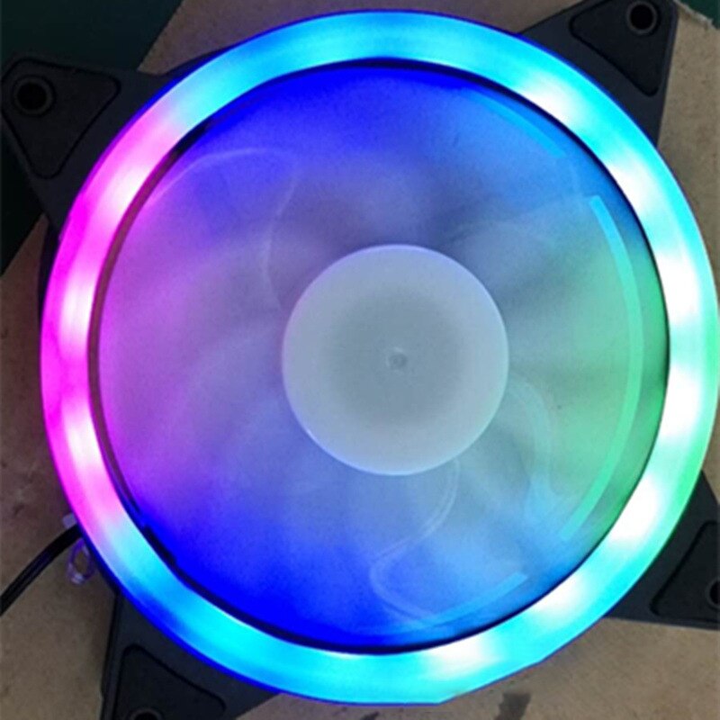 12CM 15LED 120mm PC Computer Super Mute LED Case Fan Cool LED Dual Aperture Computer Case Cooling High Performance Cooler: 08