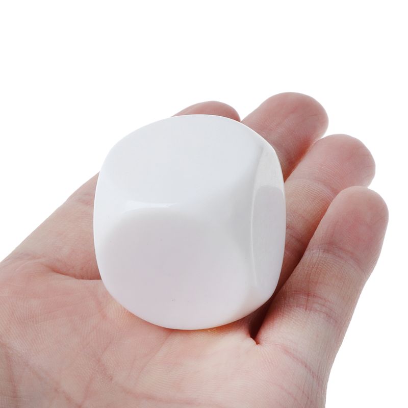 2 stücke 30mm Acryl Blank Würfel Kinder DIY Spielzeug Schreiben Malerei Graffiti Familie Bord Spiele