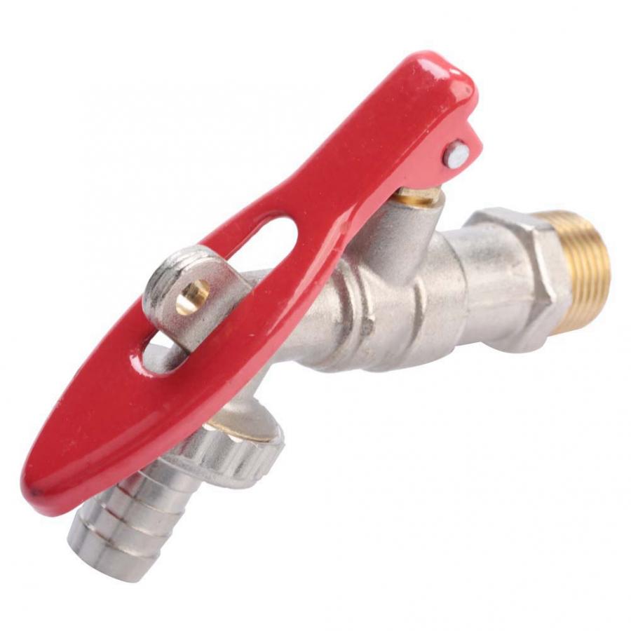 Ball Valve Brass 1/2" Thread Water Tap Lockable Faucet Home Outdoor Garden Tool Valve