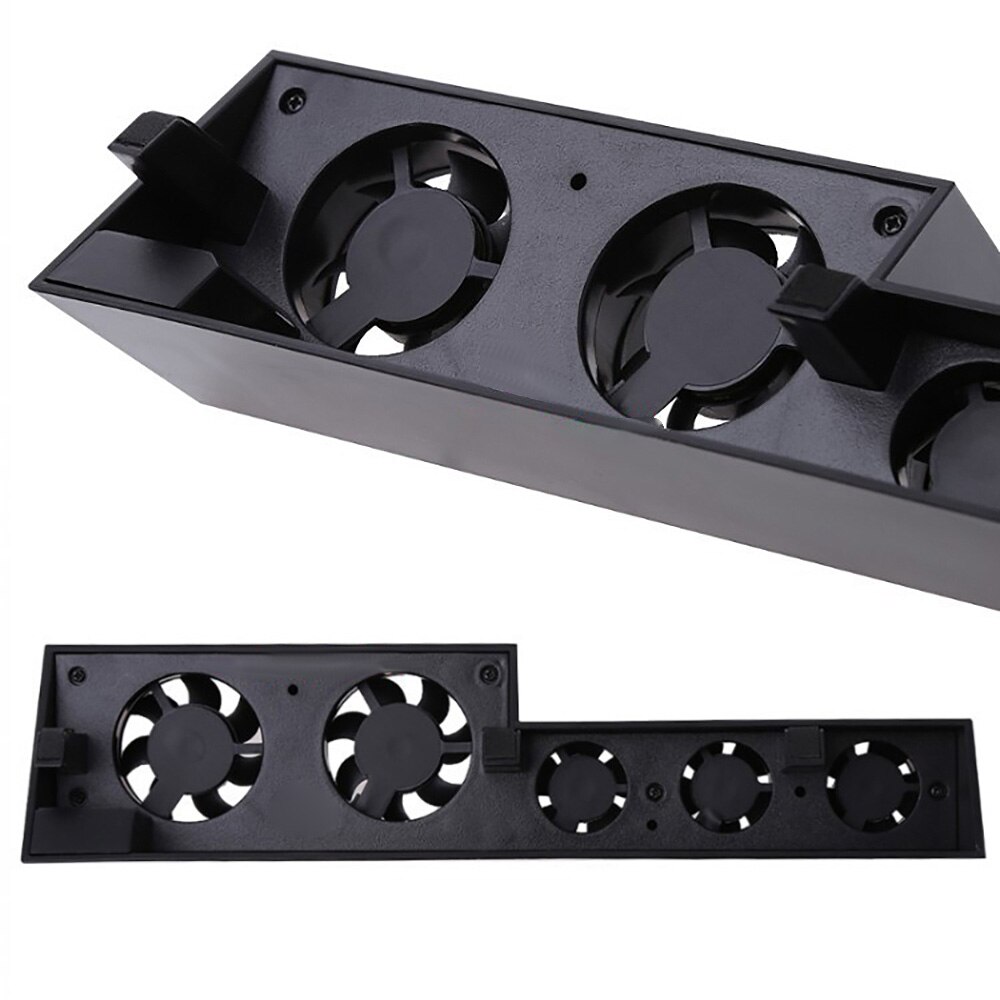 Cooling Fan Temperature Control 5-Fan For PS4 Games Console Accessories Cooler External Turbo Temperature Control Fan