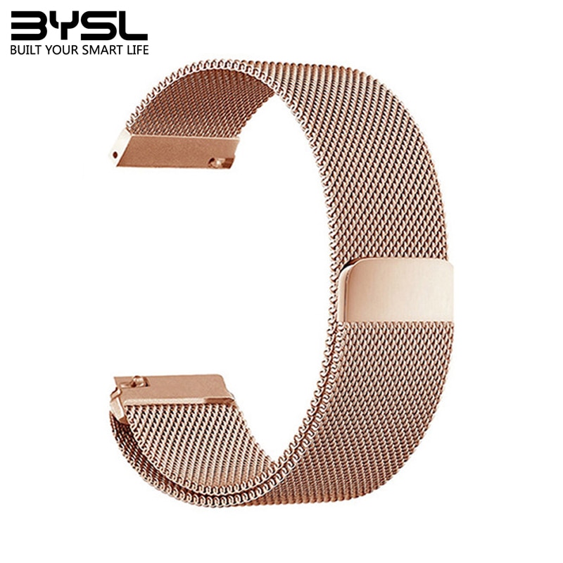 Bysl 20Mm Smart Armband Siliconen Metalen Band Armband Smartwatch Accessoires Riem Voor Z7,P68, I5, t80, P70 Smartwatch