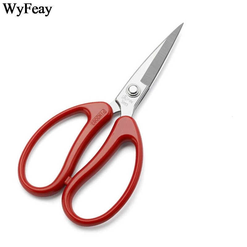 Stainless Steel Sewing Scissors Plastic Strong Civilian Shears Cutter Kitchen Embroidery Leather Fabric Household Scissors Tools