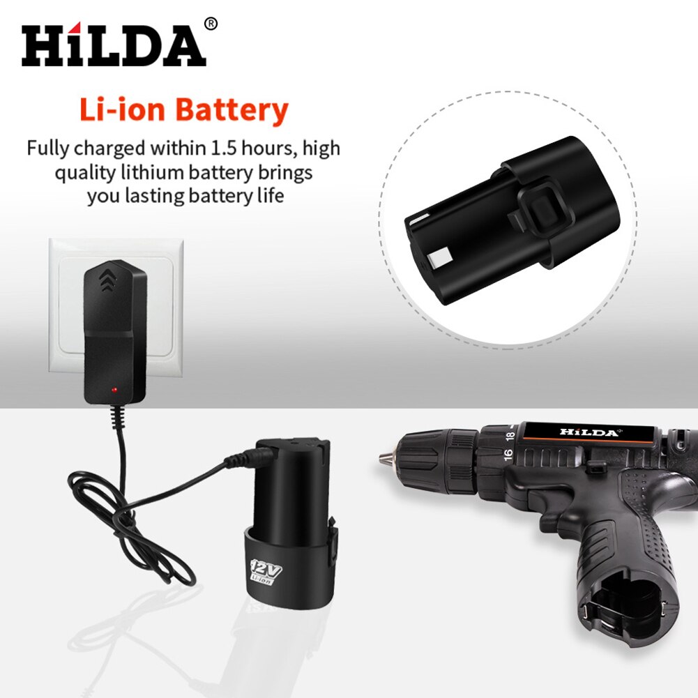 Electric Drill Rechargeable Screwdriver Handheld Lithium Battery Drilling Tools Easily Carrying Lightweight Gadgets