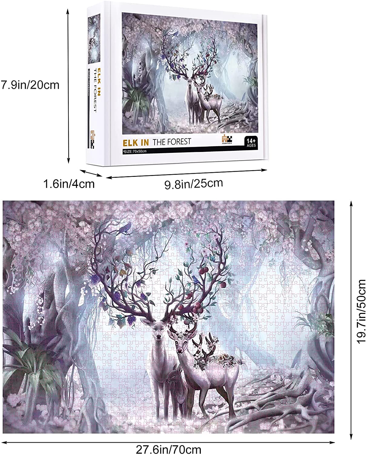 1000 Piece Jigsaw Puzzles for Adults, 1000 Piece Family Activity Jigsaw Puzzle Decompression Puzzle Toys(70.1 X 50 Cm)