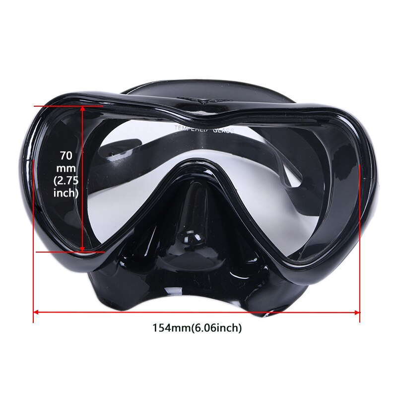 Scuba Diving Mask Snorkel Set - Anti-Fog Goggles - Tempered Glass Silicone - Adult Snorkeling Gear