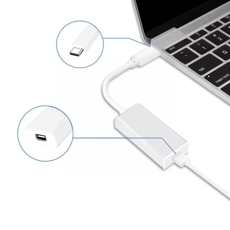 1PC Mini DP Kabel Für Macbook Air Pro USB C Thunderbolt Thunderbolt 2 zu Konverter 3 Adapter Typ C y8V6