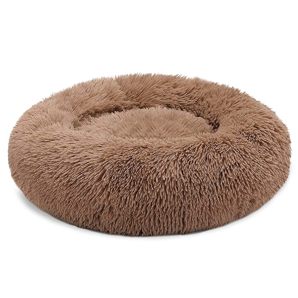 Super Zachte Hond Bed Pluche Kat Mat Hond Bedden Voor Grote Honden Bed Labradors Huis Ronde Kussen Huisdier Product Accessoires: COFFEE / XXL-100CM