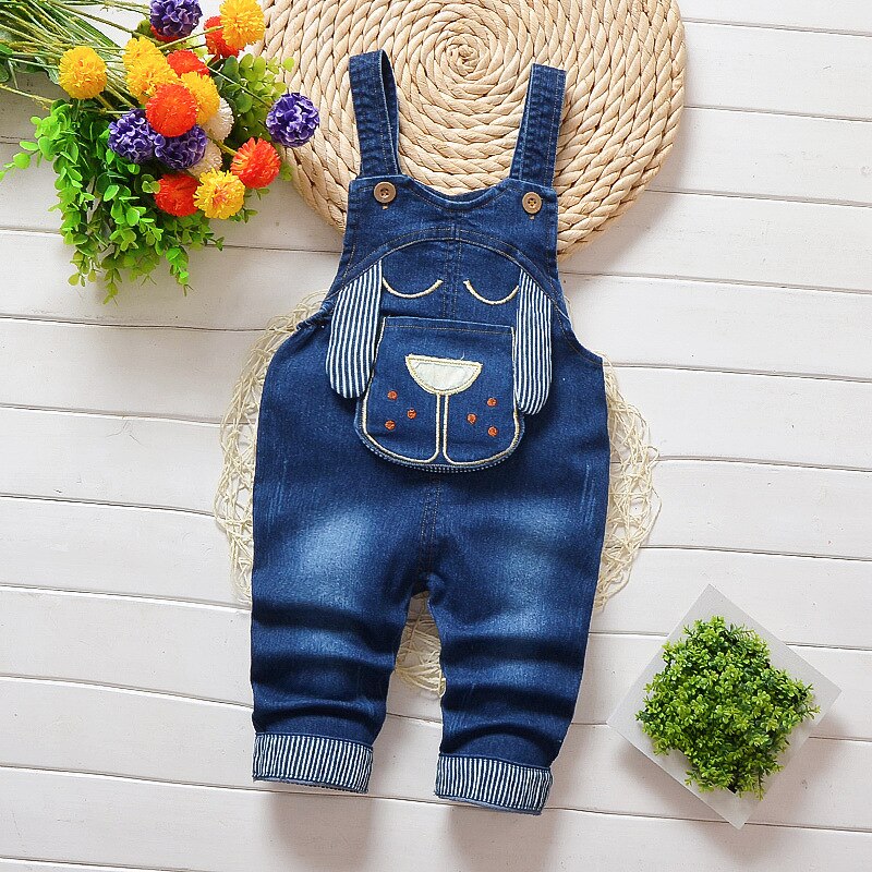 Ienens Kids Baby Jongens Meisjes Hond Patroon Denim Broek Jeans Overalls Peuter Baby Jongen Meisje Playsuit Kleding Kleding Lange Broek