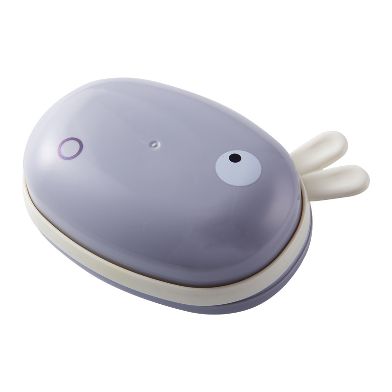 Double-Layer Zeepkist Huishoudelijke Afvoer Met Cover Gratis Ponsen Leuke Slaapzaal Reizen Zeep Case Badkamer Accessoires: plum