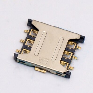 Plug-in Nano-SIM card holder 6P Micro card holder Mobile phone card slot Pull-out Nano-SIM card