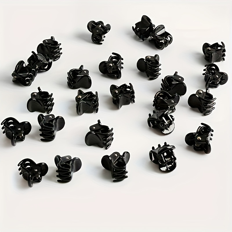 10 stk. /20 stk. /30 stk. hårspænder med knækkede hårspænder, hårspænder til børn på siden, mini sorte hårspænder, små pandehårsspænder, plastik: En størrelse