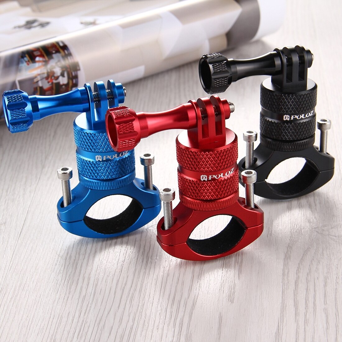 Aktion Kameras 360 Grad Drehung Fahrrad Aluminium Lenker Adapter Halterung mit Schraube für GoPro Held9 Schwarz 8 Schwarz für DJI OSMO