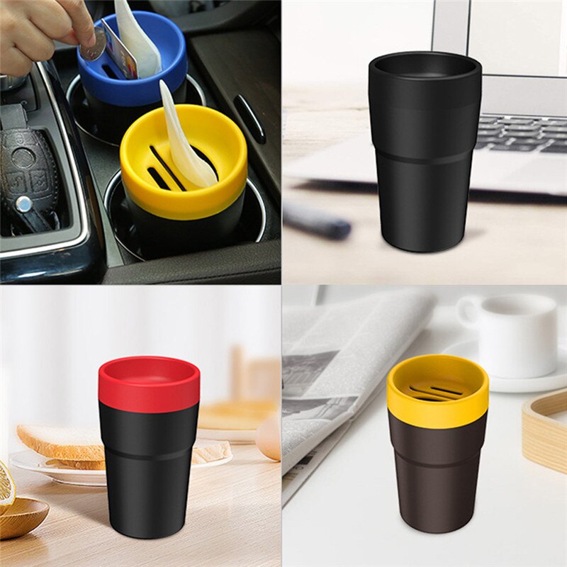 Car Tissue Box Car four-in-one multi-function storage bucket car trash can tissue box change cans card holder storage tube