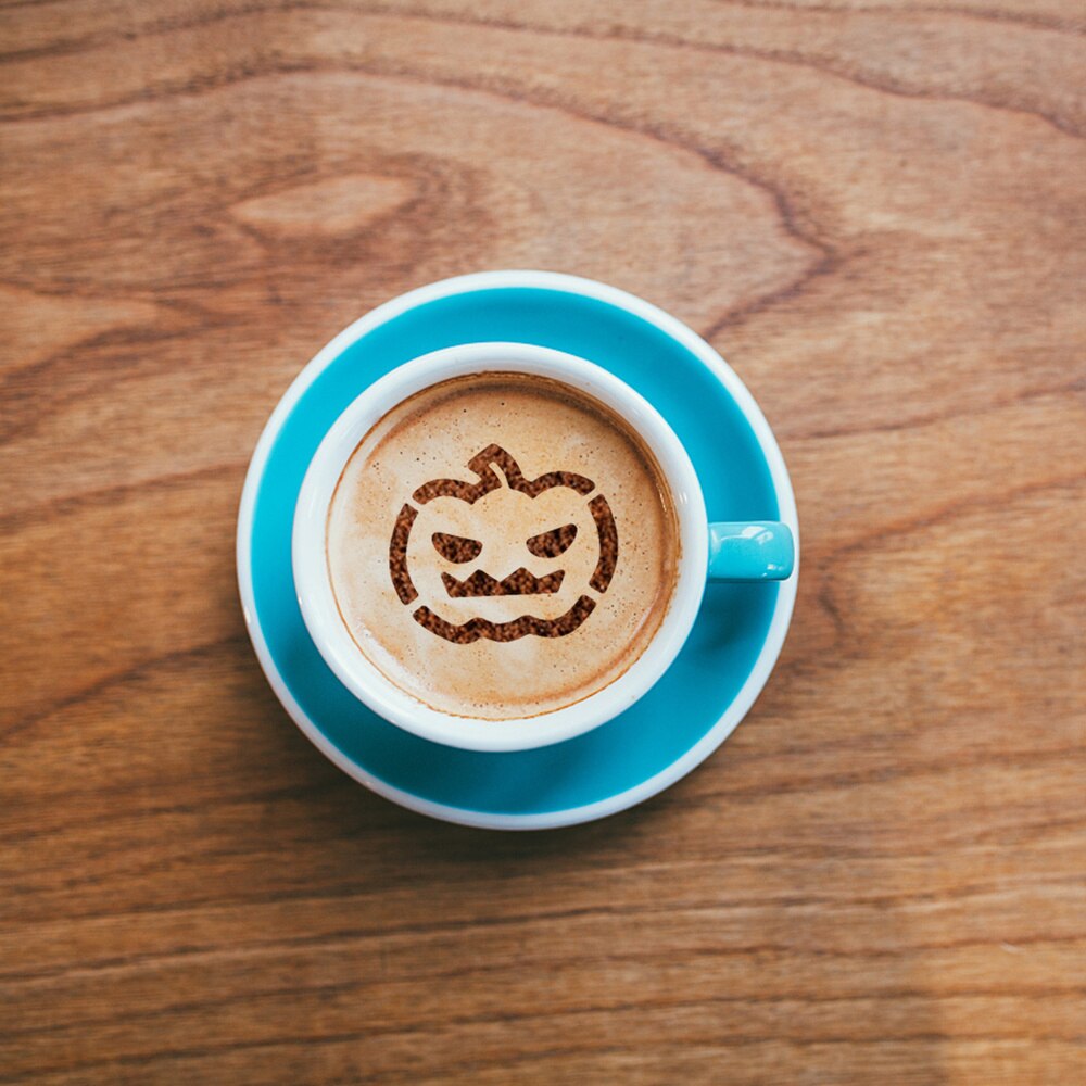 12 Stuks Latte Art Stencils Halloween Plastic Koffie Art Stencils Koffie Decorating Stencils Voor Cookies Latte Cupcake