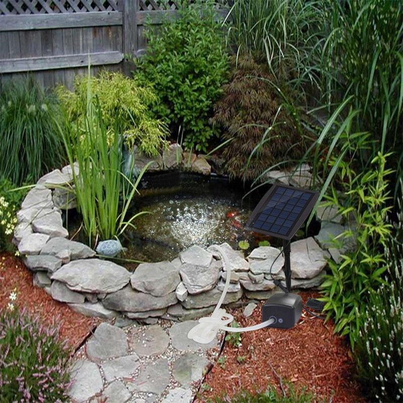 ! Solar Air Pump Kit Aquarium Aeration Pump Outdoor Fishing Aeration Pump Small Fish Pond Aeration Pump