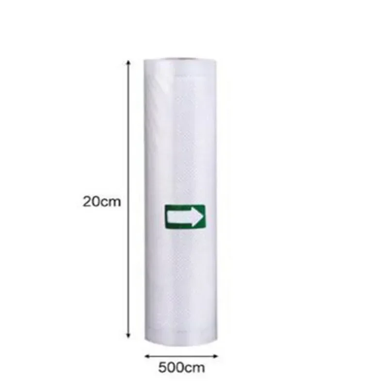 Haushalts-Vakuumbeutel für Lebensmittel, Vakuumierer, Lebensmittel frisch, lange Aufbewahrung, 12 + 15 + 20 + 25 + 30 cm * 500 cm Rollen/Lot Beutel für Vakuumierer