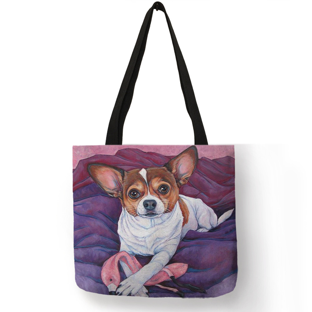 Vrouwen Handtas Charles Spaniel Olieverf Print Tote Bag Lady Meisjes Office School Travel Schoudertas Herbruikbare Boodschappentassen: 008