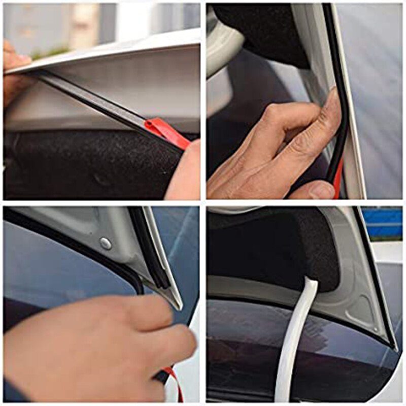 4 Meter P Z D Type Automotive Auto Deur Tochtstrip Rubberen Afdichting Strip Auto Geluidsisolatie Rubber Afdichting Voor Auto