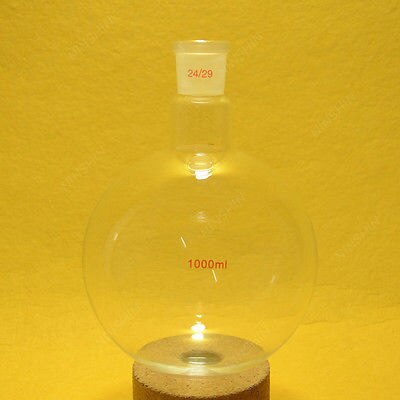 1000ml,24/29,1-neck,Round Bottom Glass Flask,Single Neck,1L ,Lab Boiling Flask