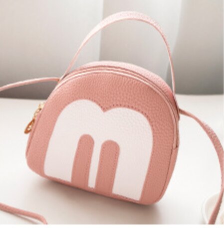 Super schattige mini schelp mobiele telefoon tasjes bloem een schouder messenger dames tassen ketting kleine tasjes: Roze