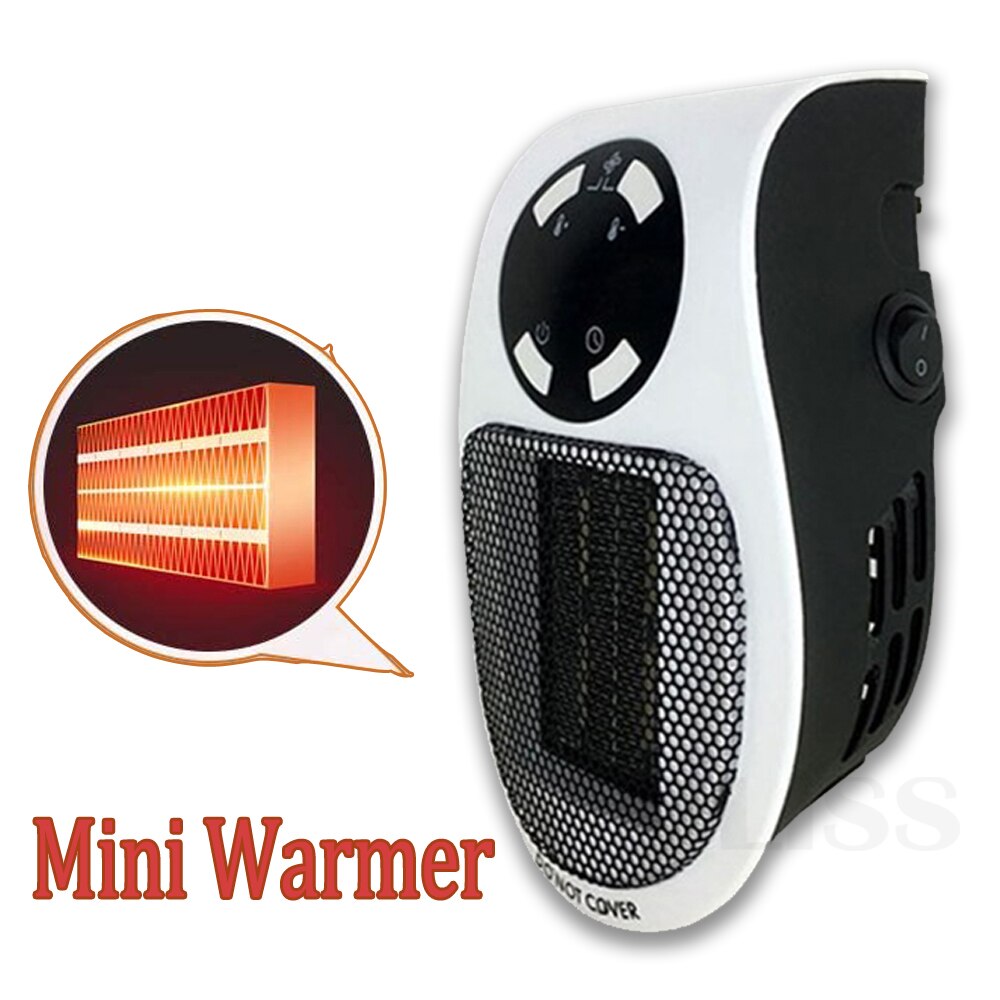 500W Draagbare Elektrische Kachel Smart Space Heater Desktop Huishouden Muur Handige Verwarming Kachel Radiator Kachel