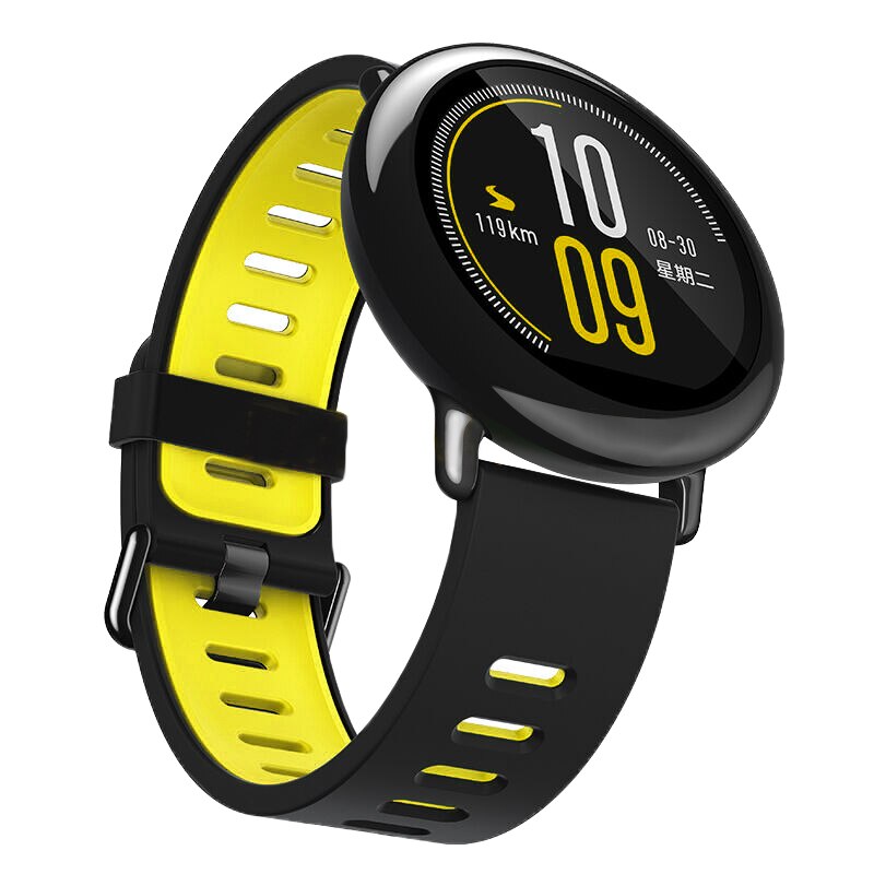 Correa de 22mm para Xiaomi Huami Amazfit Pace Band, muñequera de repuesto de silicona para Samsung Gear S3 Frontier, correa de reloj clásica
