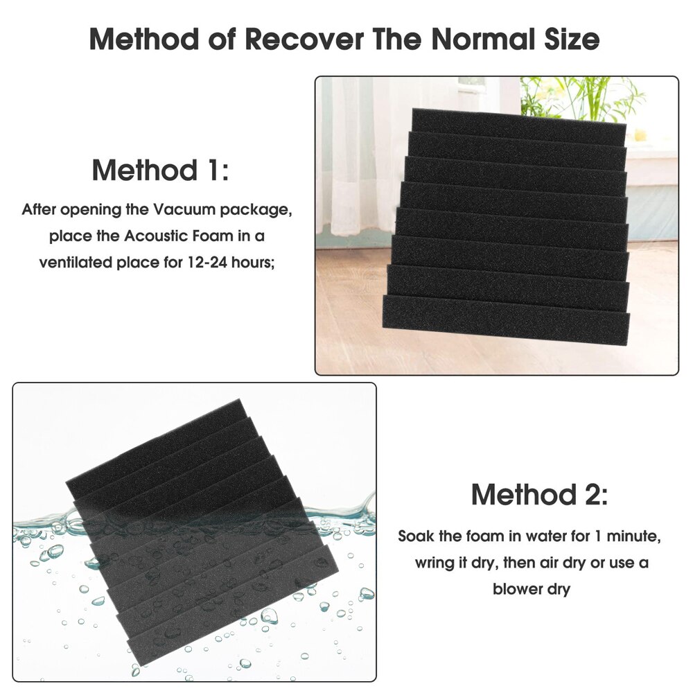 24/12pcs 12*12*1in Studio Acoustic Foams Panels Sound Insulation Soundproof Sound Absorbing Foam Wall Deadening Flame-retardant