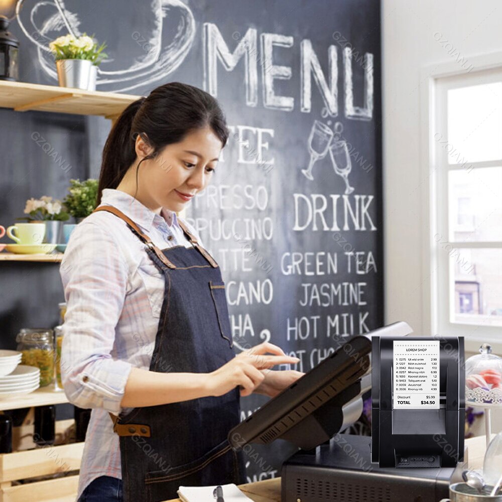 Mini Desktop Pos Bill Receipt Thermal Printer 58mm Bluetooth Impressora Express Barcode принтер Impresora Maker ink free