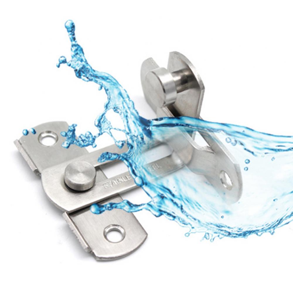 Stainless Steel 90 Degree Hasp Latches Sliding Door Chain Lock Security Tool