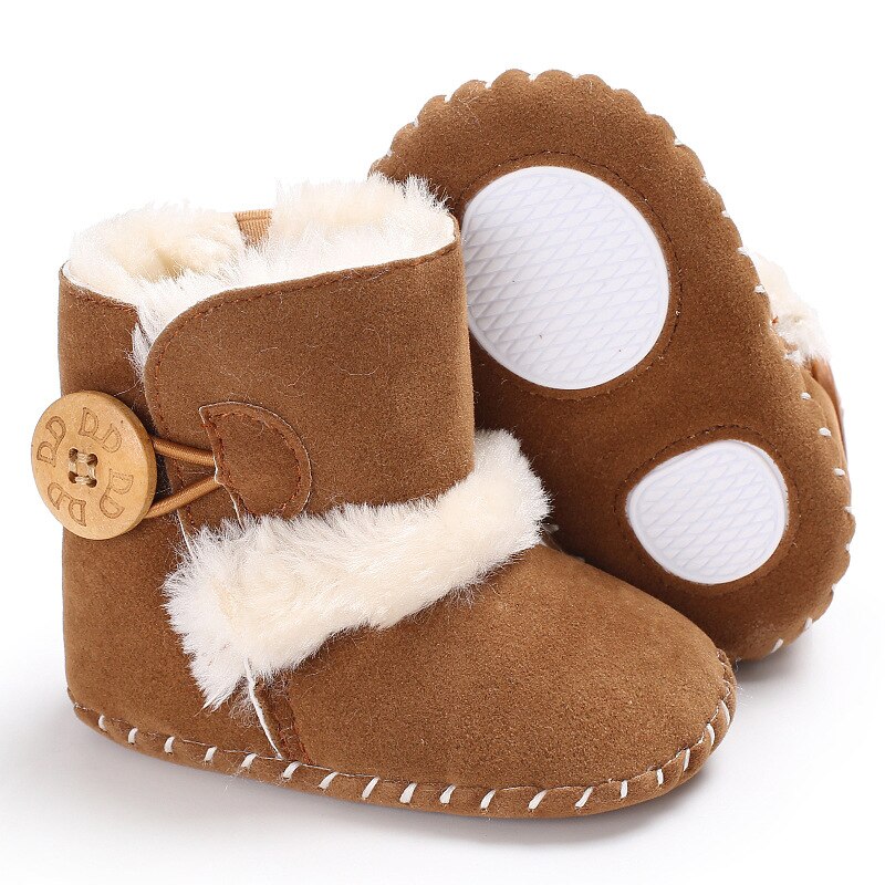 Baby Boys Boots Baby Girls Shoes Keep Warm Button Buckle Soft Sole Snow Boots Toddler Winter Boots Snowshoes 6 colours