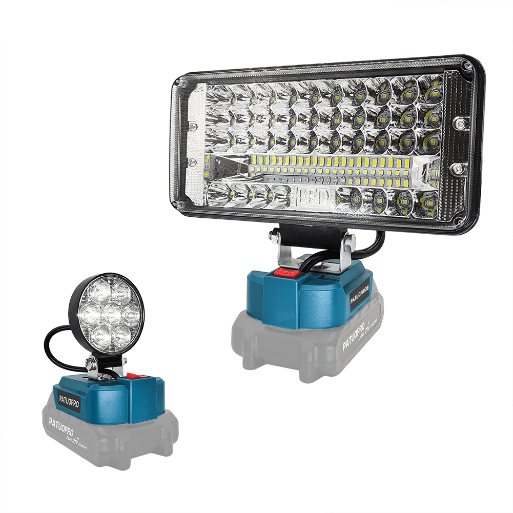 Schnurloses LED-Arbeitslicht, Baustellenlicht, Strahler-Werkzeug für Makita 18 V Akku, Lampe, Flutlicht, Taschenlampe (keine Batterie)