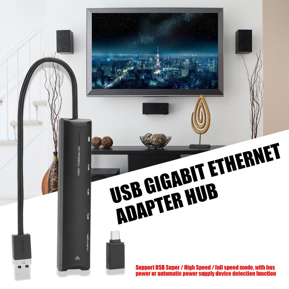 USB-C Converter Multi-function USB Ethernet Adapter USB 3.0 to RJ45 3.0 HUB for MacBook Air Ethernet Adapter