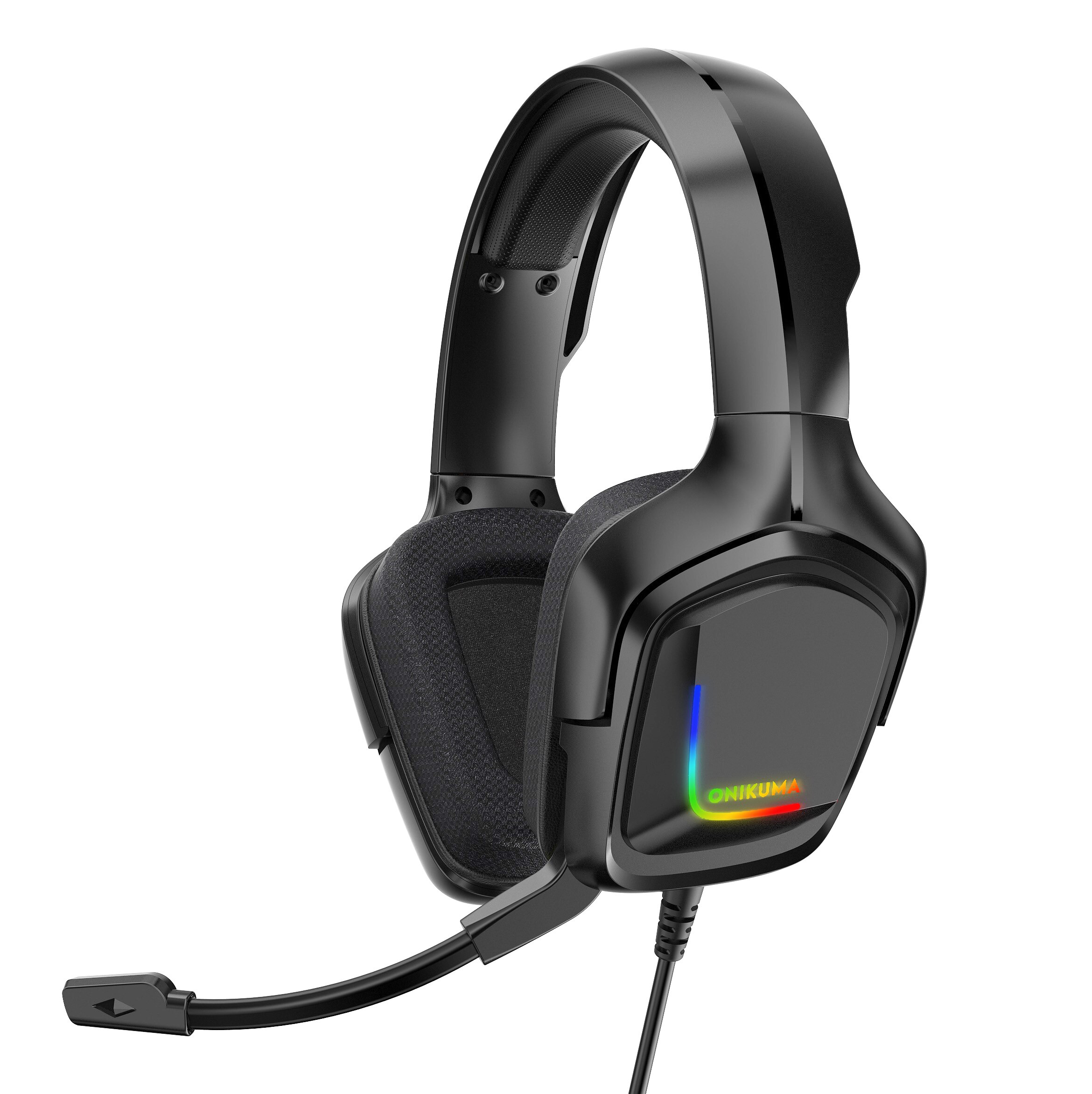 ONIKUMA K20 PS4 słuchawki słuchawki gamingowe 3.5mm komputer dla graczy Stereo gry słuchawki z mikrofonem/Led Light dla XBox One/Laptop Tab