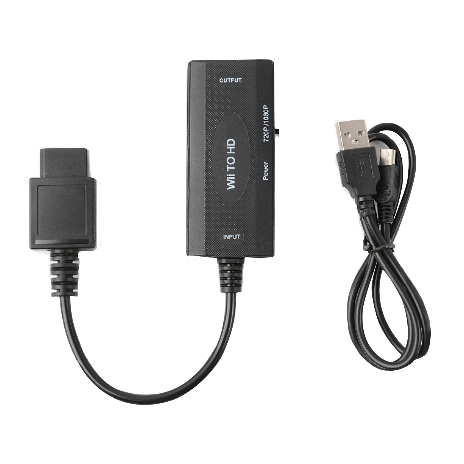 Convertidor de vídeo Compatible con WII 2 a HDMI, cable de alimentación USB Full HD 1080p 1,5/3M, cable de extensión compatible con HDMI,
