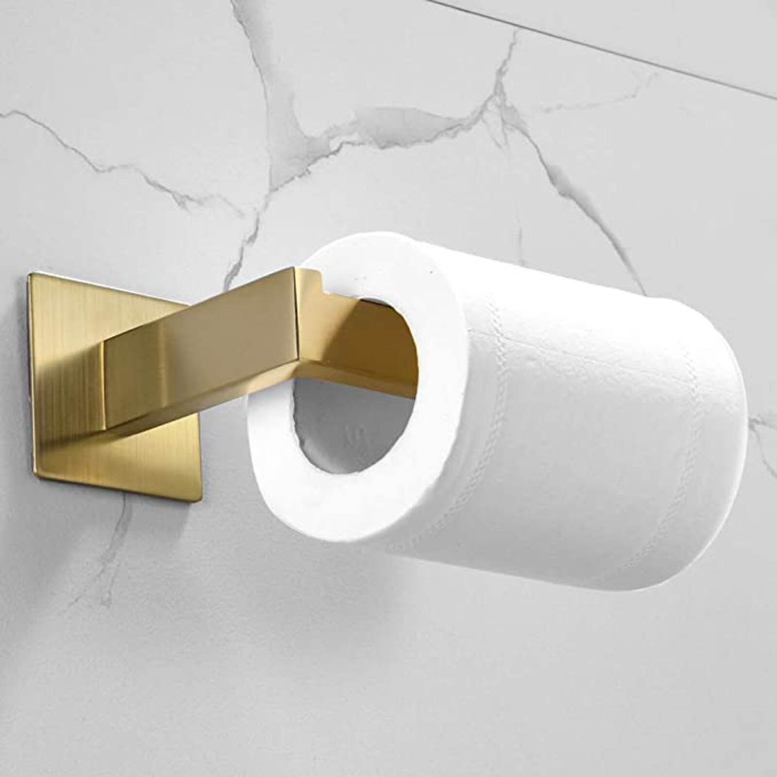Moderne Toiletrolhouder Zonder Boren Zelfklevende Wc Rolhouder Bad Muur Rvs Geborsteld Toiletrolhouder Tool