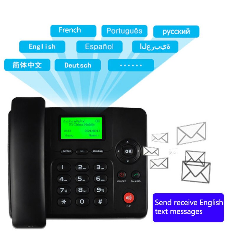 Beamio – téléphone portable 3G/4G sans fil, double carte SIM, multilingue, noir, pour maison et bureau, enregistrement d&#39;appels