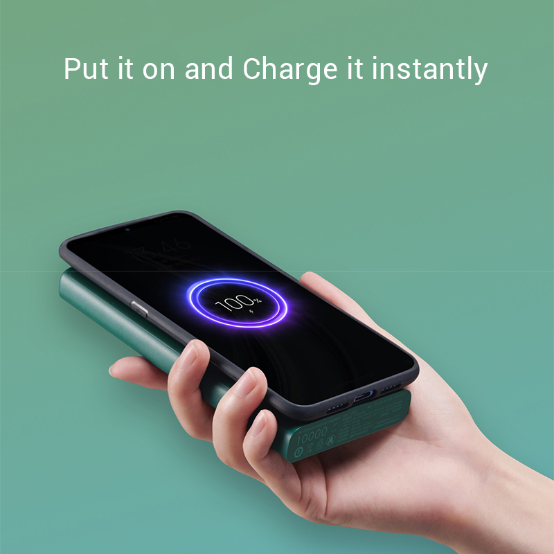 Xiaomi – batterie externe sans fil ZMI WPB01, 10000mAh, 10W Max, charge sans fil, 22.5W, USB C, sortie USB A Max