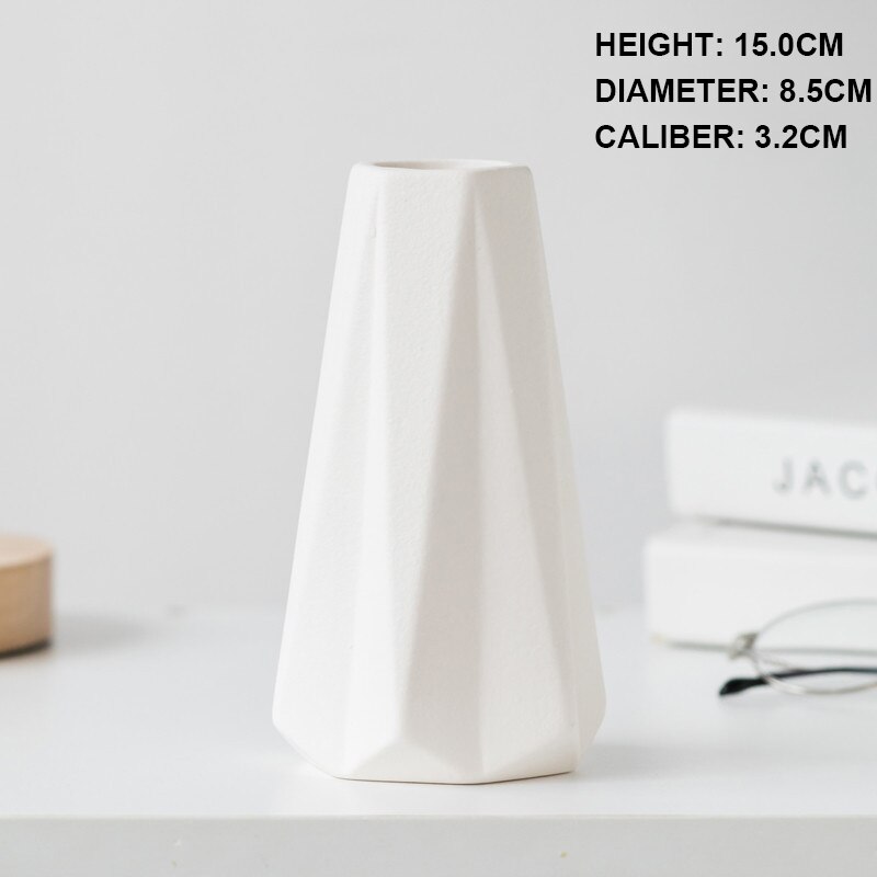 Simple Ceramic Vases Retro Frosted Ceramic Decoration Home Furnishing Nordic Retro Pastoral Vase Crafts: E