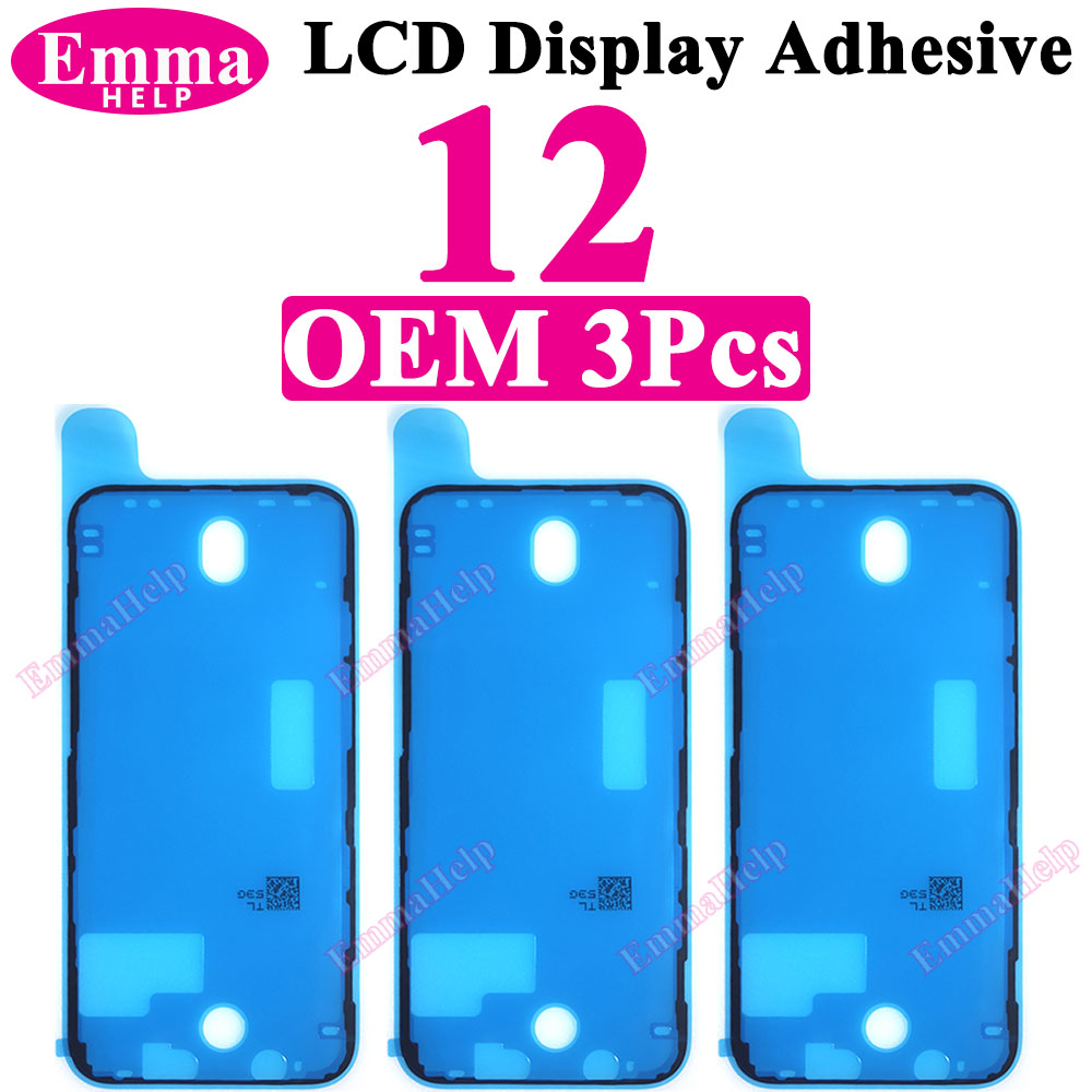 EmmaHelp 3pcs OEM LCD Screen Display Glue Waterproof Sticker for iPhone 11 12 13 7 8 Plus XS X 14 Adhesive Frame Seal Tape: Pansy