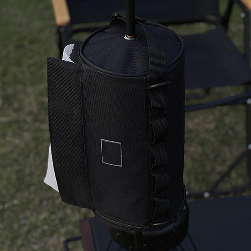 Porta fazzoletti da esterno Strofinaccio Borsa portatile Custodia in rotolo di carta Custodia in carta pieghevole portatile Si attacca facilmente al palo per