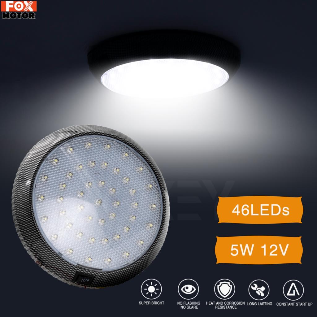 Ronde Stijl Reading Dak Plafond Lichtkoepel Interieur Led Chrome Cabine Spot Lamp Caravan Trailer Camper Camper Renault Master