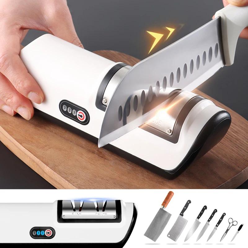 Afilador de cuchillos eléctrico de cocina multifuncional automático 4 engranajes afilador de cuchillos eléctrico accesorios de cocina