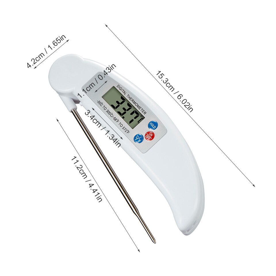 Moseko bbq thermometer vlees opvouwbare digitale oven voedsel keukenthermometer melksonde water olie vloeistof kookgerei