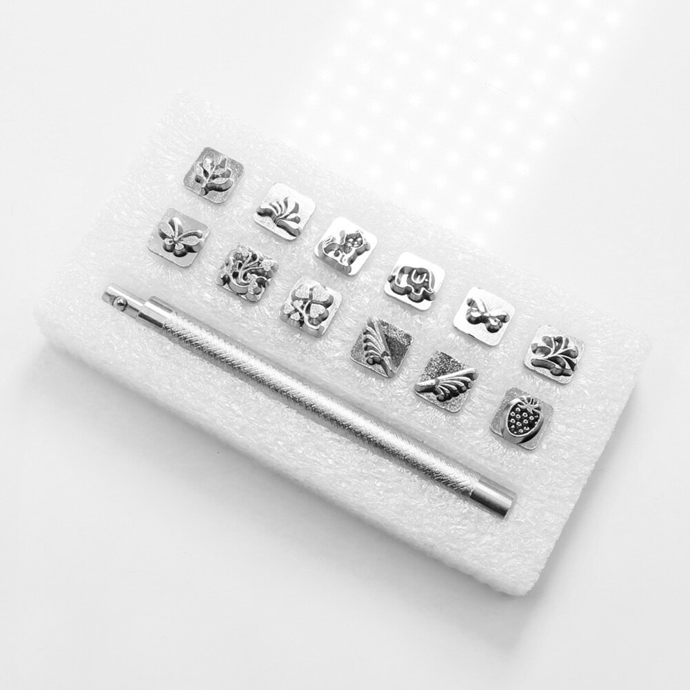 Leather Working Saddle Making Tools Leather Stamp Set for DIY Steel Punch Carving Metal Leather Craft Stamps Printing Tool