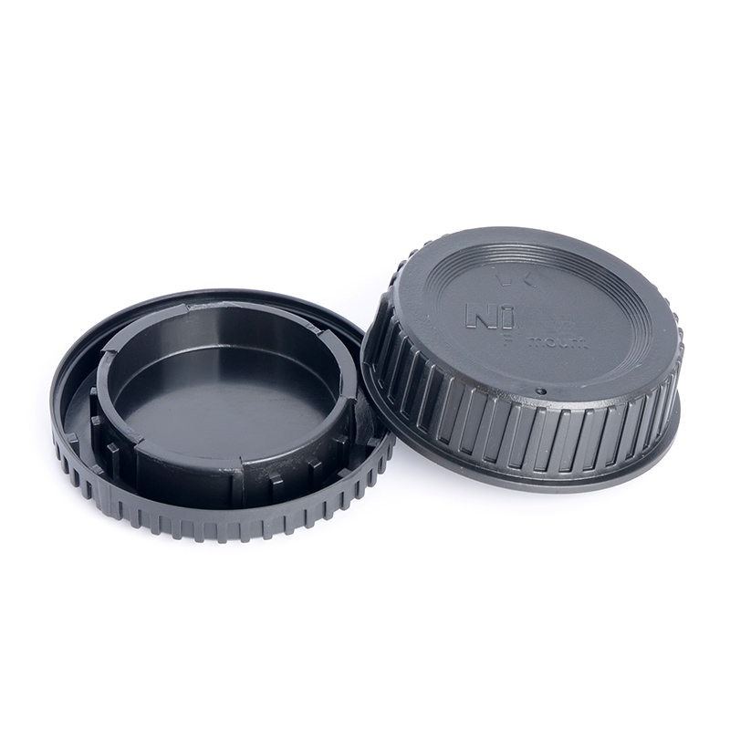 1ZESTAW Osłona obiektywu z mocowaniem F do Nikon D5600 D5500 D3500 D3400 D780 D810 D850 D7000 D7100 D3200 D700 D800 Osłona korpusu + tylna osłona obiektywu: Black