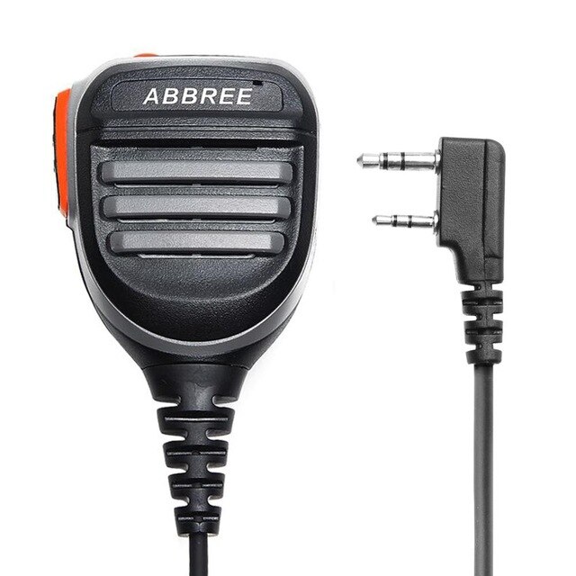 Abbree Imperméable PTT Haut-Parleur D'épaule Micro POUR Baofeng DM-860 DM-1701 DM-X DMR UV-82 UV-5R Talkie-walkie Radio Bidirectionnelle: orange 780