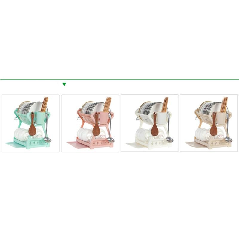 Kitchen Storage Rack Multifunctional Dish Drain Rack Kitchen Utensil Holder Plastic Dish Drainer Home Storage Rack