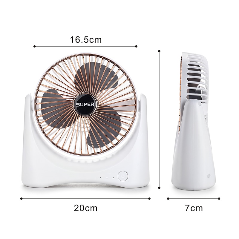 USB kleine ventilator mini bed desktop stille ventilator oplaadbare studentenflat hoofd schudden draagbare elektrische ventilator